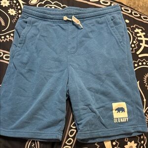 Old Navy Teal Blue Fleece Drawstring Shorts
